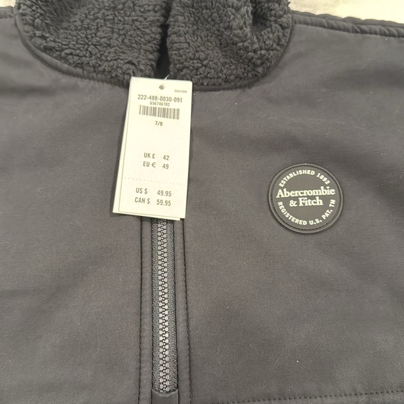 NWT abercrombie boys fleece quarter zip - Picture 2 of 5